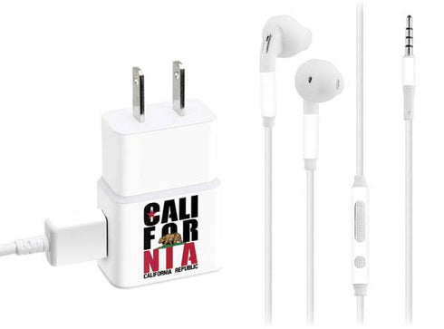 California White Block Phone Charger Skin