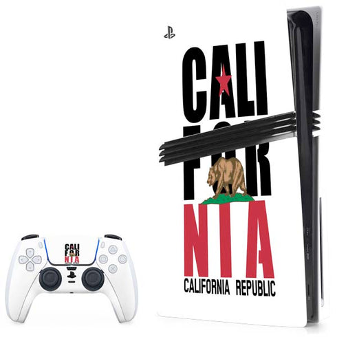California White Block PS5 Pro Disk Bundle Skin
