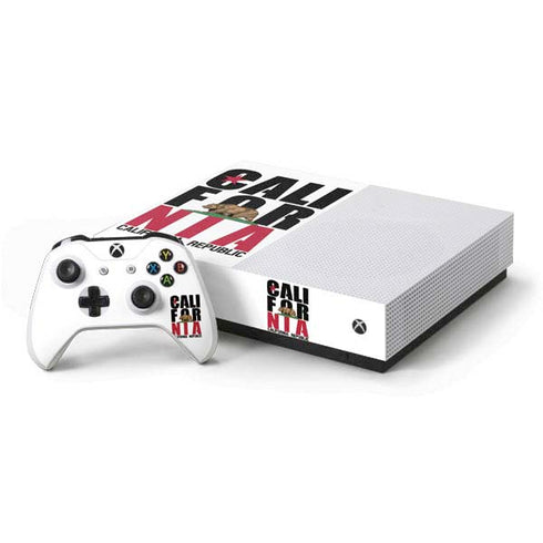 California White Block Xbox One S All-Digital Edition Bundle Skin