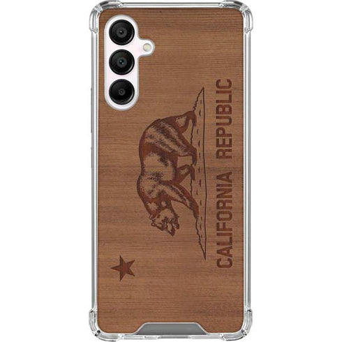 California Wood Flag Galaxy A16 5G Clear Case