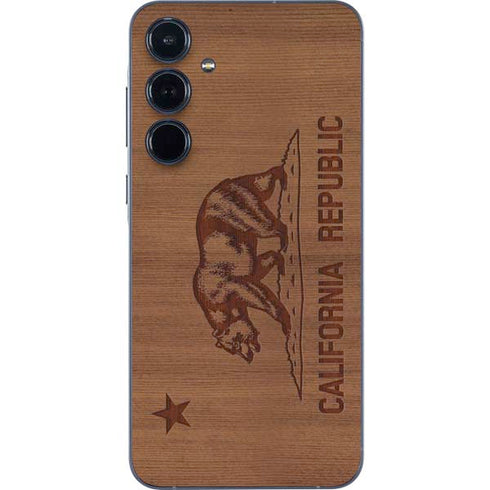 California Wood Flag Galaxy A35 5G Skin