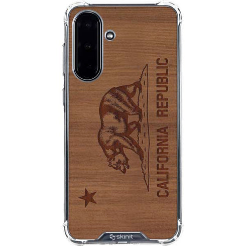 California Wood Flag Galaxy A36 5G Clear Case