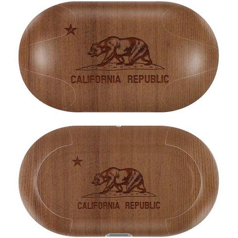 California Wood Flag Galaxy Buds Plus Skin
