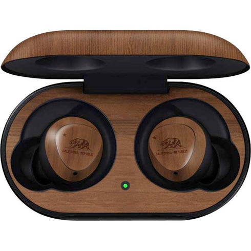 California Wood Flag Galaxy Buds Skin