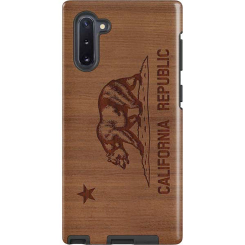 California Wood Flag Galaxy Cases