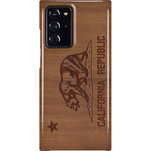 California Wood Flag Galaxy Cases