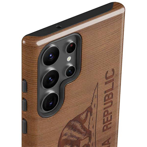 California Wood Flag Galaxy S23 Ultra Pro Case