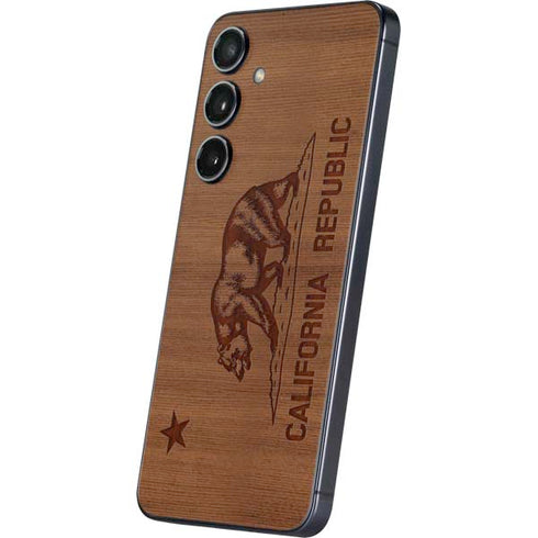 California Wood Flag Galaxy S25 Plus Skin