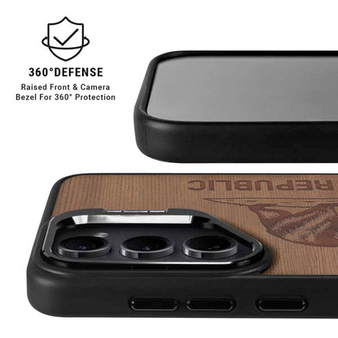 California Wood Flag Galaxy S24 Ultra Kickstand Case