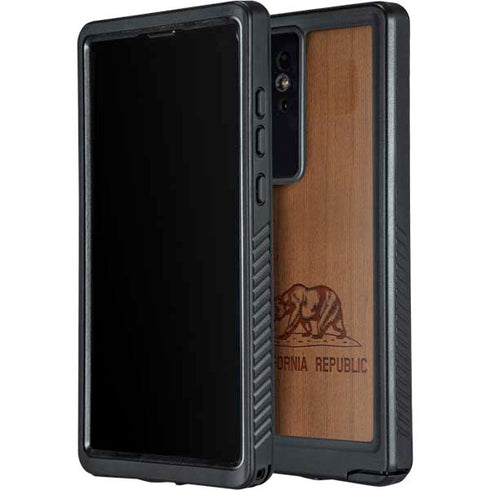 California Wood Flag Galaxy S24 Ultra Waterproof Case