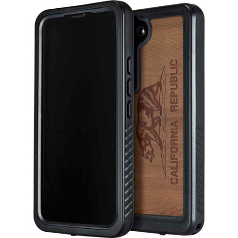 California Wood Flag Galaxy S24 Waterproof Case