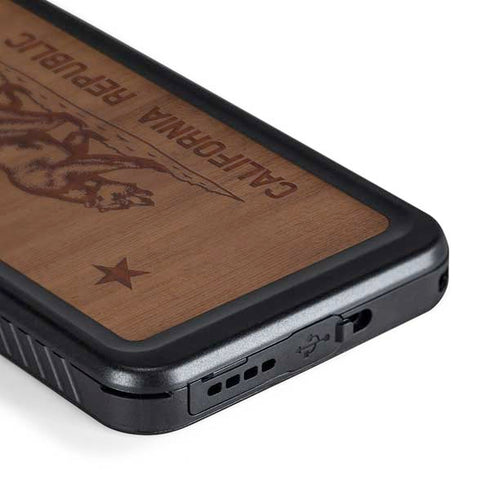 California Wood Flag Galaxy S24 Waterproof Case