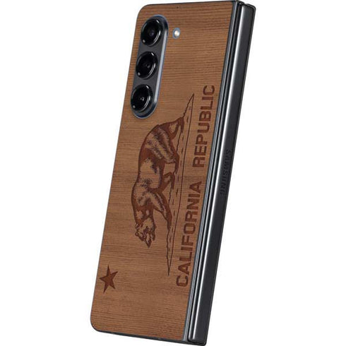 California Wood Flag Galaxy Z Fold5 5G Skin