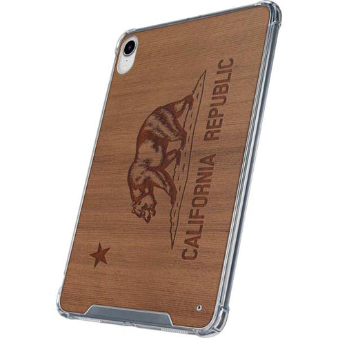 California Wood Flag iPad 11th Gen (2025) Clear Case
