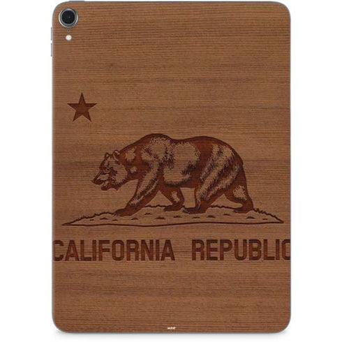 California Wood Flag Apple iPad Pro Skin
