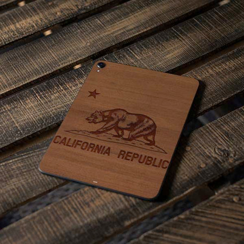 California Wood Flag Apple iPad Pro Skin