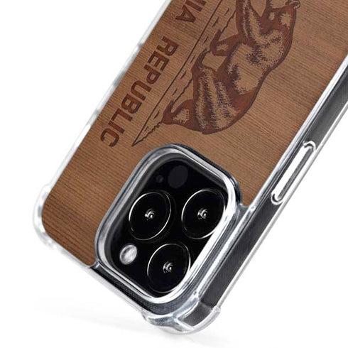 California Wood Flag iPhone 16 Pro MagSafe Case