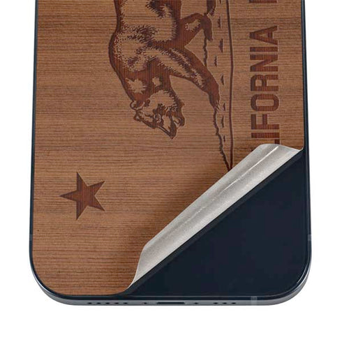 California Wood Flag iPhone 16 Skin
