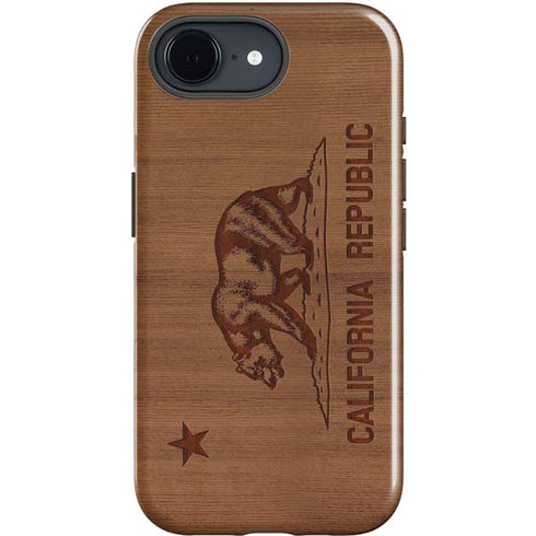 California Wood Flag iPhone 16e Impact Case
