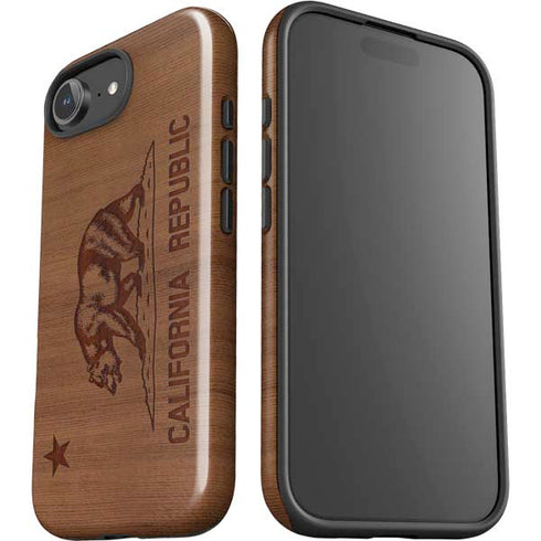 California Wood Flag iPhone 16e Impact Case