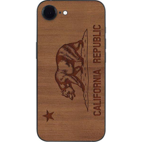 California Wood Flag iPhone 16e Skin