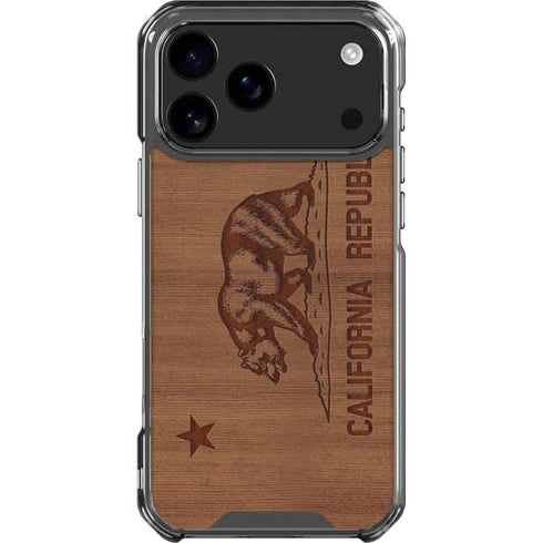 California Wood Flag iPhone 18 Pro Max Clear Case