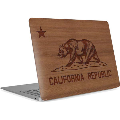 California Wood Flag Apple MacBook Air Skin