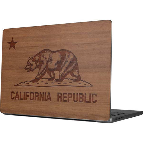 California Wood Flag Apple MacBook Pro 14-inch Skin