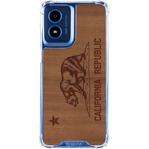 California Wood Flag Moto G 5G (2024) Clear Case