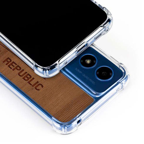 California Wood Flag Moto G Play 4G (2024) Clear Case