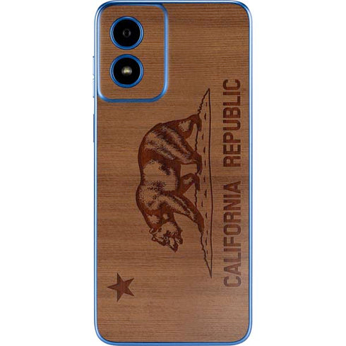 California Wood Flag Moto G Play 4G (2024) Skin