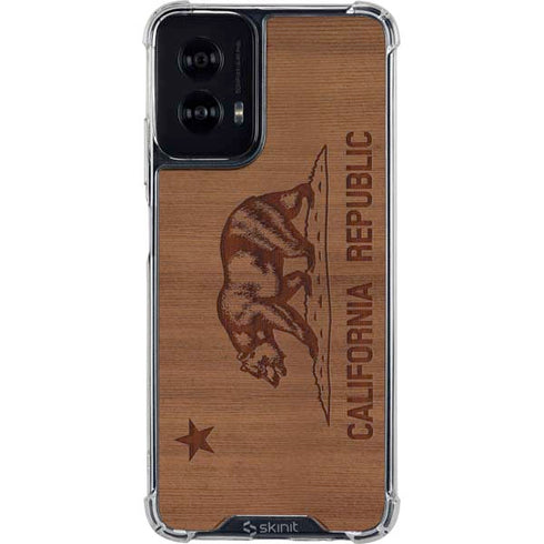 California Wood Flag Moto G Power 5G (2024) Clear Case