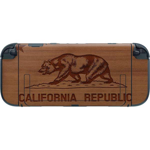 California Wood Flag Nintendo Switch 2 (2025) with Joy-Con Skin