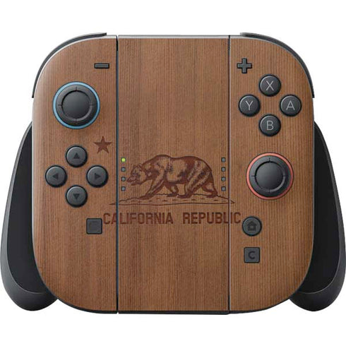 California Wood Flag Nintendo Skins