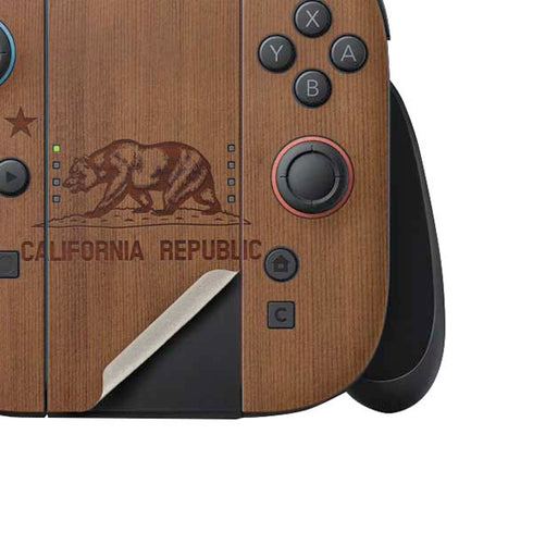 California Wood Flag Nintendo Switch 2 (2025) Joy-Con Controller Skin