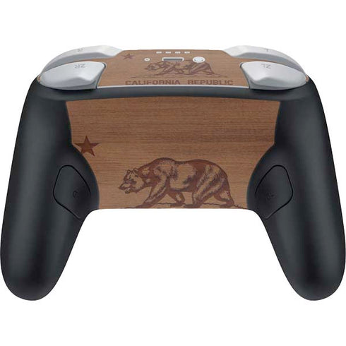 California Wood Flag Nintendo Switch 2 (2025) Pro Controller Skin