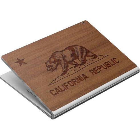California Wood Flag Surface Book Skin
