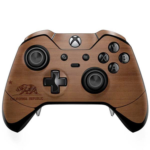 California Wood Flag Xbox One Elite Controller Skin