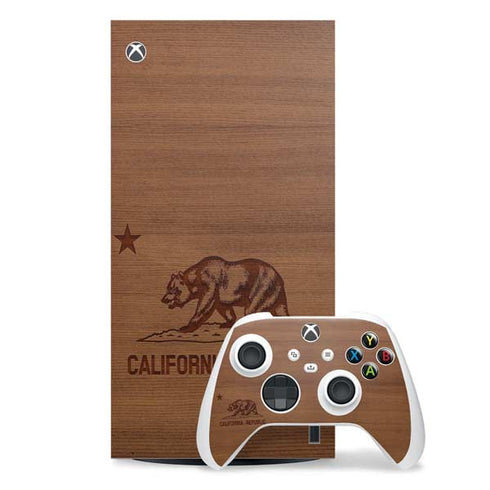 California Wood Flag Xbox Series X Skins