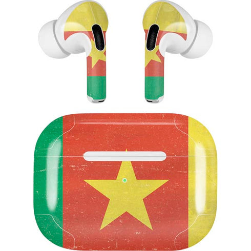 Cameroon Flag Distressed AirPods Skins