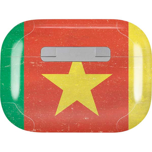 Cameroon Flag Distressed AirPods Skins