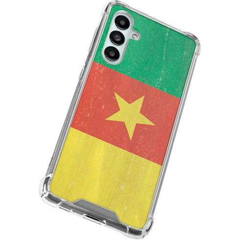 Cameroon Flag Distressed Galaxy A16 5G Clear Case