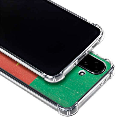 Cameroon Flag Distressed Galaxy A36 5G Clear Case