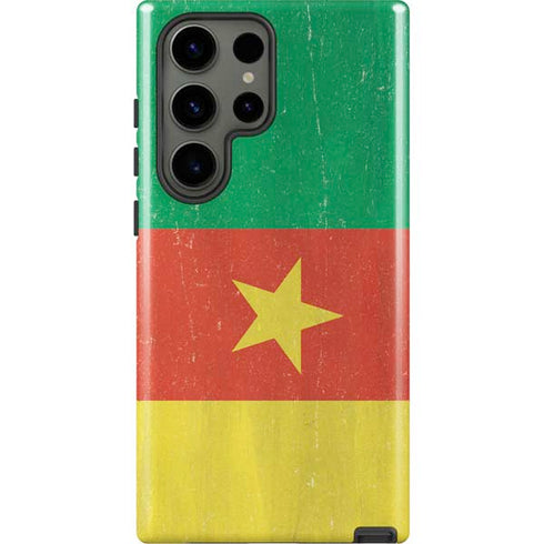 Cameroon Flag Distressed Galaxy S23 Ultra Pro Case