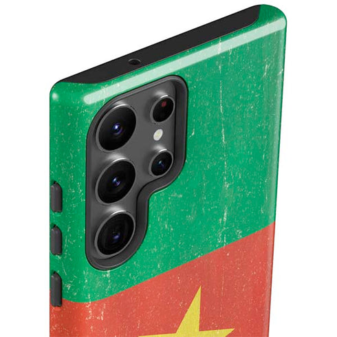 Cameroon Flag Distressed Galaxy S23 Ultra Pro Case