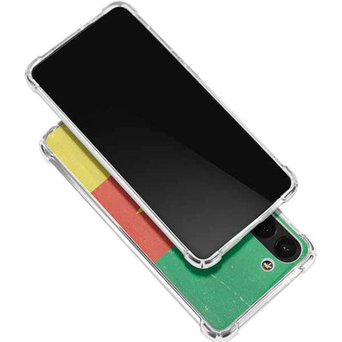 Cameroon Flag Distressed Galaxy S24 FE Clear Case