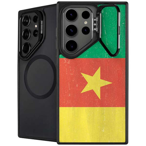 Cameroon Flag Distressed Galaxy S25 Ultra Kickstand Case