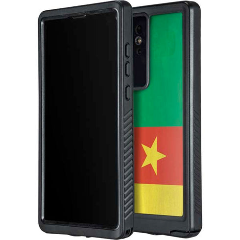 Cameroon Flag Distressed Galaxy S24 Ultra Waterproof Case