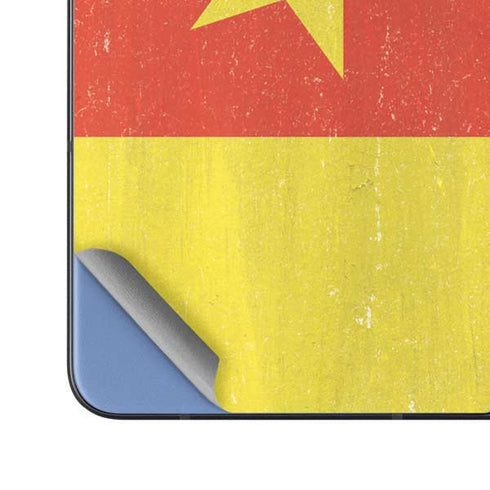 Cameroon Flag Distressed Galaxy Z Fold5 5G Skin