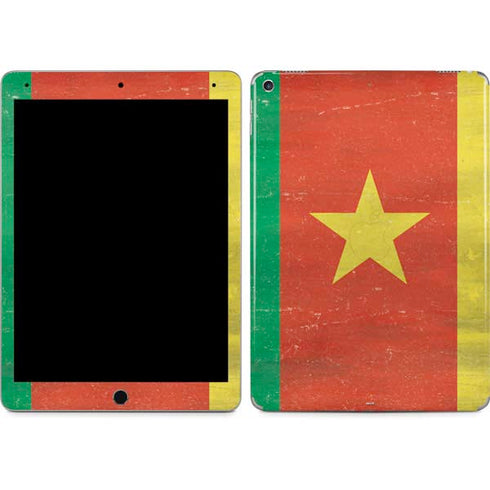 Cameroon Flag Distressed iPad Skins